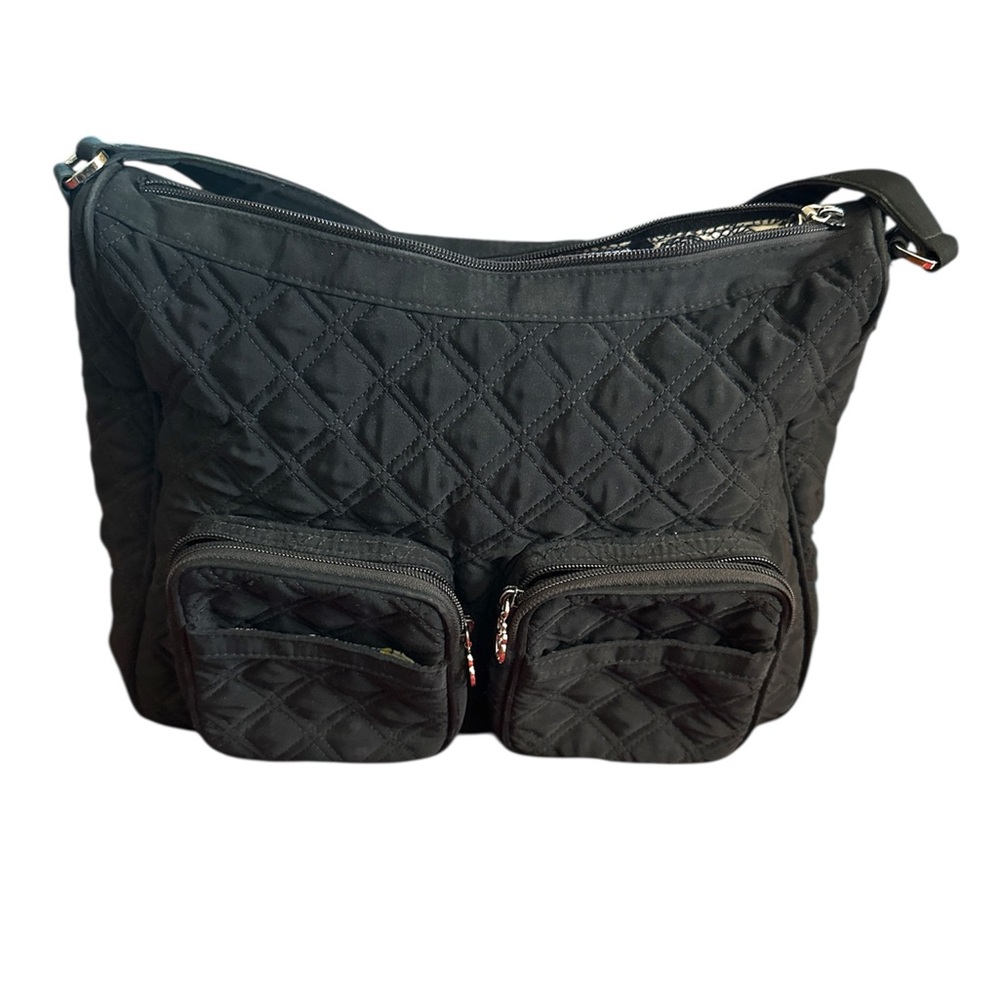 Vera Bradley Black Quilted microfiber Shoulder Bag